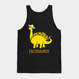 Tacosaurus Shirt Funny Taco Dinosaur Tank Top